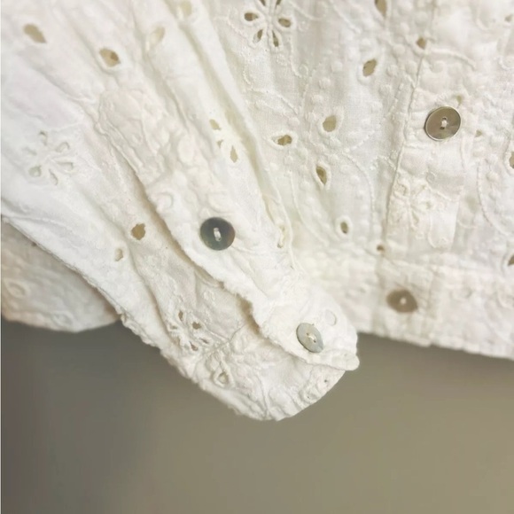 Johnny Was White Hummingbird Jacket Lace Insert M - Picture 8 of 8